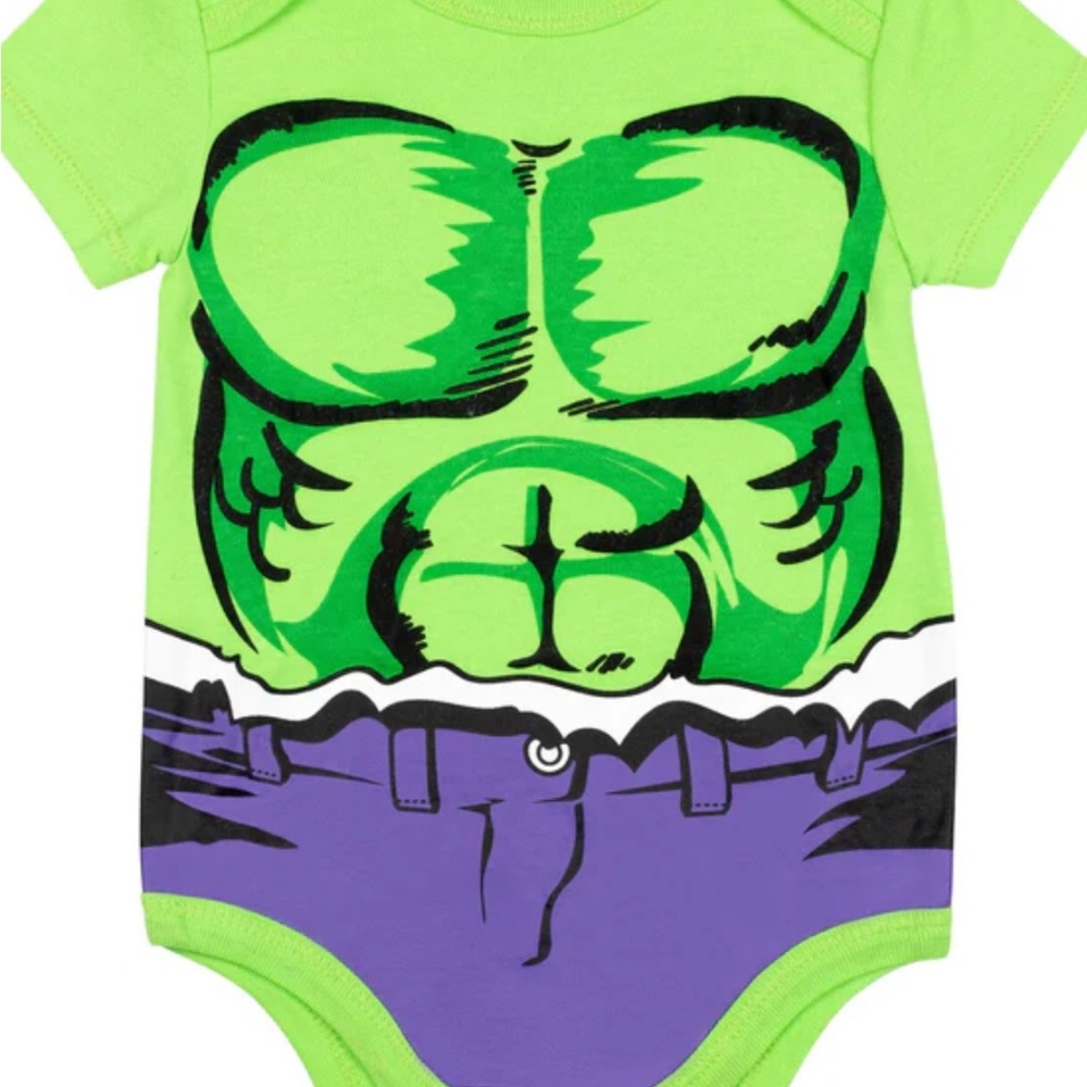 Marvel Green and Purple Hulk Bodysuit